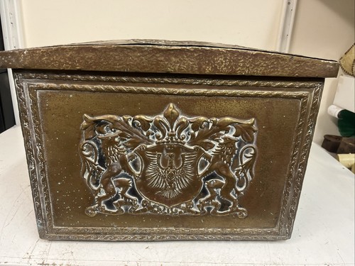 Old vintag gold brass embossed - old,