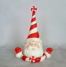 Partylite Santa Claus Candle Snuffer & Tealight Holder. 14cm. Christmas Ceramic