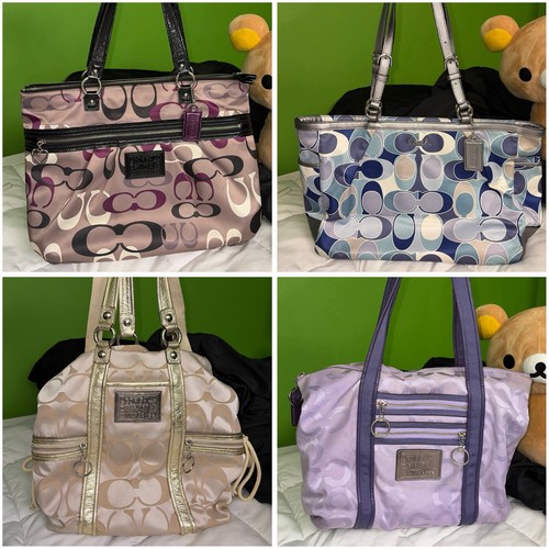 Vintage coach poppy large tote - large,