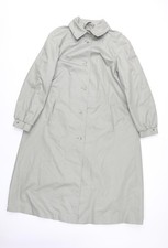 St Michael Women's Grey Long Rain Coat Size 10