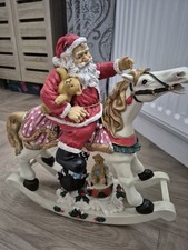 Large Santa On Rocking Horse