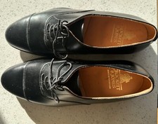NEW CROCKETT & JONES  RADSTOCK BLACK CALF OXFORD SHOES, 9.5" WIDE G FITTING  