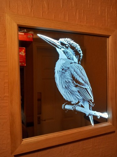 Wood framed engraved backlit - engraved,