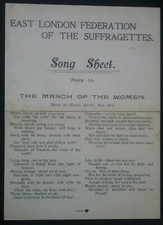 SUFFRAGETTE SONG SHEET , EAST