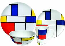 Camping Caravan Picnic Fishing Travel Melamine 16pc Dining Dinner Set - De Stijl