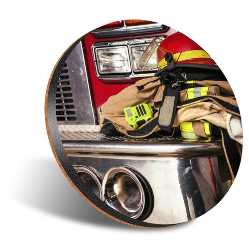 Round coaster 12cm fireman - 1x,