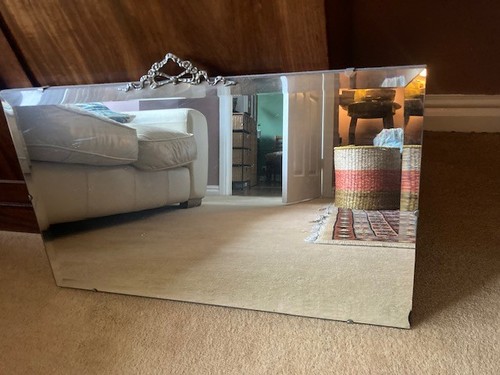 Vintage frameless wall mirror - frameless,