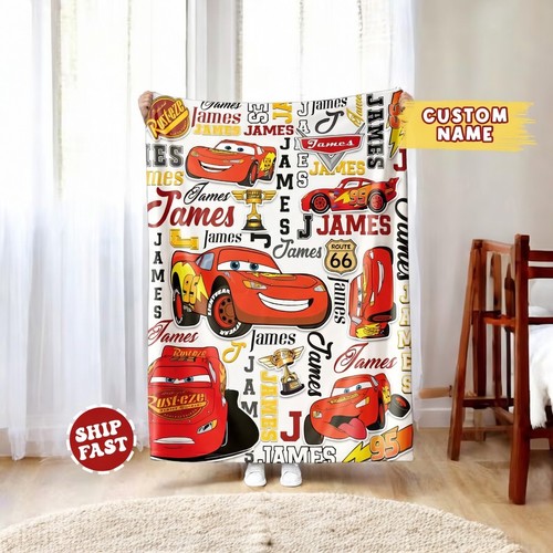 Custom name racing car flannel - name,