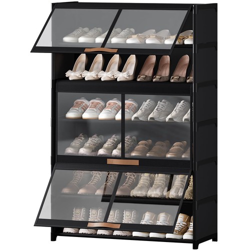 Tier shoe cabinet with - 7,