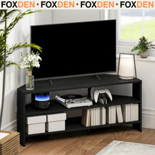 Black Corner TV Unit Cabinet