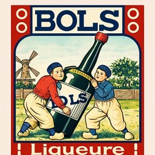 Vintage BOLS Liqueur Poster -