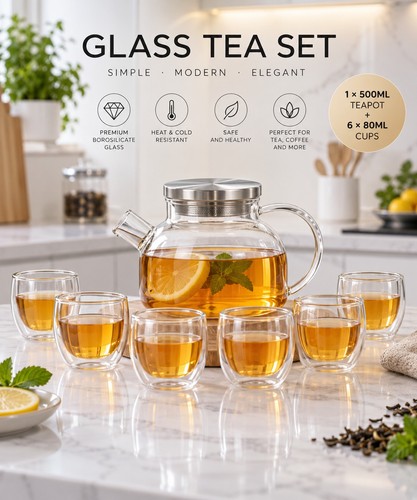 7pcs modern tea set - modern, set.