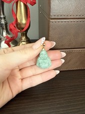 Carved Celadon Green Jadeite