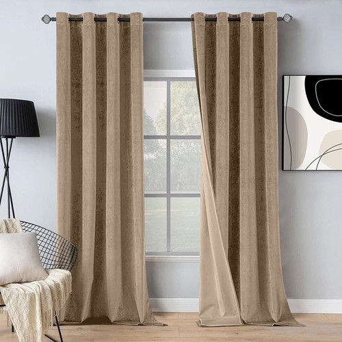 Thick velvet blackout curtains - thick,