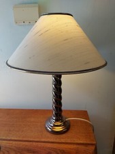 Lovely Ceramic Pewter colour Table / Bed / Side Lamp, 45cm High