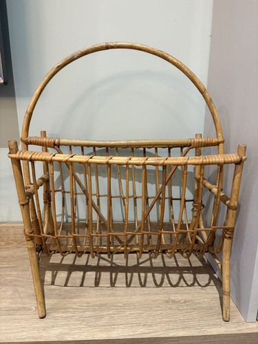 Vintage 1970s bamboo wicker - vintage,