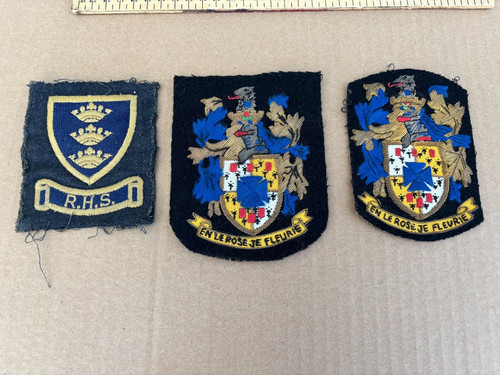 Vintage school blazer badges - vintage,