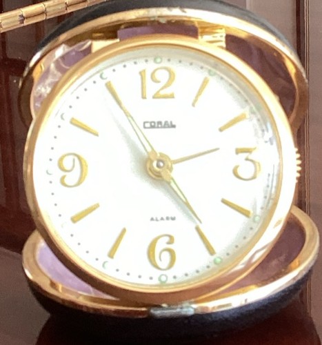Vintage coral travel alarm - vintage,