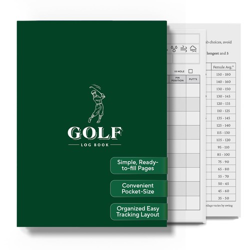 Golf log book pocket - golf, –