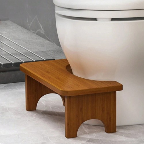 Bamboo toilet squat stool wide - toilet,