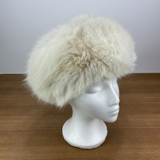 Vintage 1960s White Faux Fur