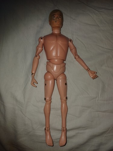 Vintage action man with blonde - man,