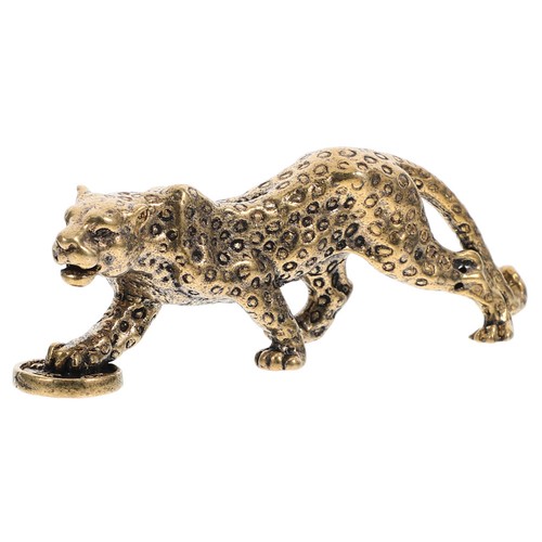Retro brass leopard figurine - retro,