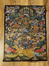 Vintage Hand-Painted Thangka