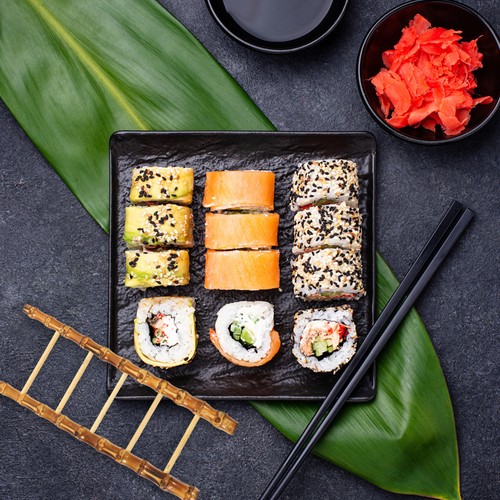 Miniature bamboo ladder - bamboo, sushi