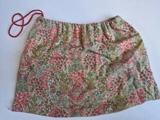 Vintage Handmade Pretty  "Dolly" bag  in Liberty wool/cotton twill, drawstring.