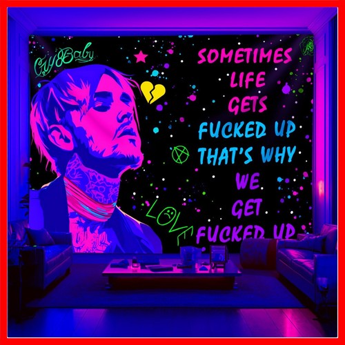 Blacklight lil peep poster - lil,