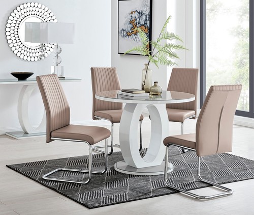 Giovani round white - giovani, gloss