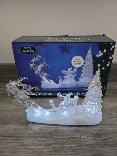 Christmas acrylic santa sleigh - acrylic,