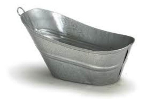 Tin metal hip bath - tin,