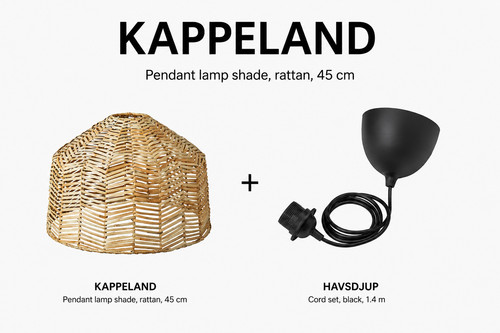 Ikea kappeland rattan pendant - kappeland,