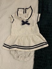 Girls White Sailor Summer