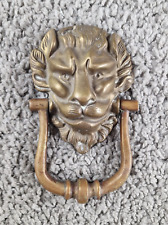 Brass Lion Door Knocker Vintage Victorian Antique 4.5" x 8"