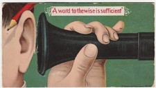 RARE Early Mechanical oversized Postcard - Telephone 1903 - Unusual phone to ear