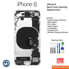 iPhone 8 Complete Fully Assembled Back Cover Housing with ALL Parts - SILVER