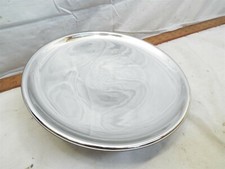 Antique Mercury Glass Reflector for Oil Lamp Wall Bracket Fluid Light 10"