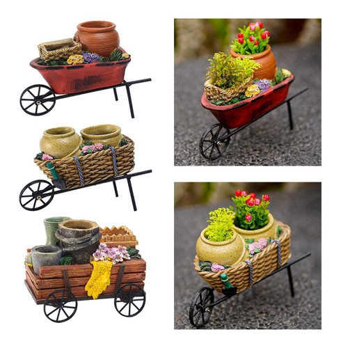 Cart flower pot flowerpot - cart,