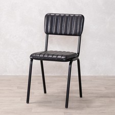 EBONY REAL LEATHER DINING