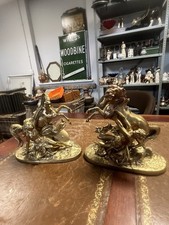 Genuine Original Gilt Bronze Pair Of Marly Horses Male & Female Sculptures 48cm