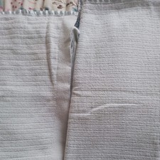 2 x The Little White Company Satin Edged Grey/White Baby Pram Blankets