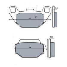 Pair Rear Brake Pads KYMCO ATV MXU 50 2008 2009 2010 RMS 225102710