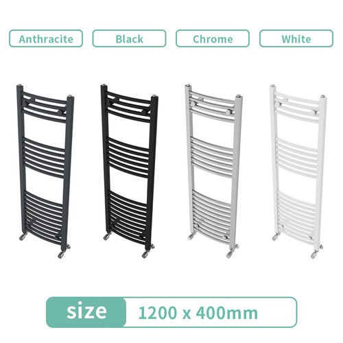 Curved modern heated towel - heated,