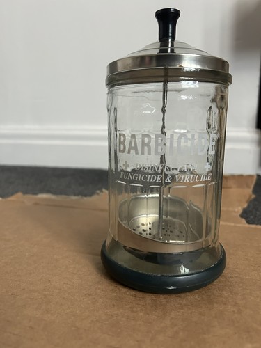 Barbicide disinfectant glass - disinfectant,