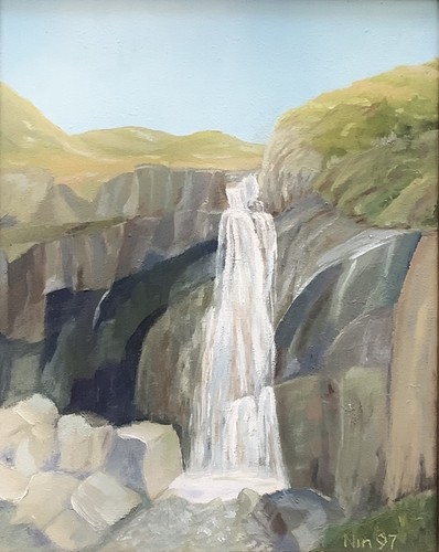 Original framed oil board - original,