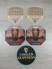 Guinness 5 x Vintage Beer Mats Pub Bar Coaster Breweriana