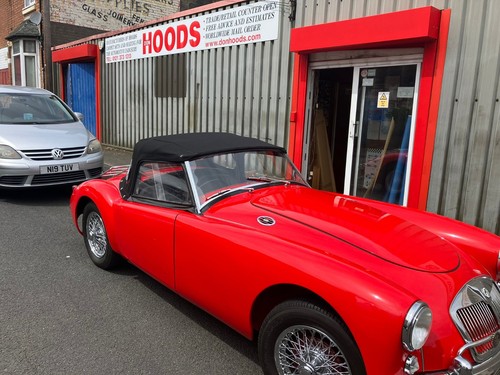 Mgb roadster hood black - hood, in
